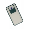 Samsung Galaxy J7 Kılıf Palm Buzlu Kamera Sürgülü Silikon - Yeşil