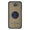 Samsung Galaxy J7 Prime Kılıf Montreal Yüzüklü Silikon Kapak - Lacivert
