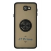 Samsung Galaxy J7 Prime Kılıf Montreal Yüzüklü Silikon Kapak - Siyah