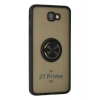 Samsung Galaxy J7 Prime Kılıf Montreal Yüzüklü Silikon Kapak - Siyah
