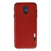 Samsung Galaxy J7 Pro / J730 Kılıf Loop Deri Silikon - Kırmızı
