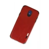 Samsung Galaxy J7 Pro / J730 Kılıf Loop Deri Silikon - Kırmızı