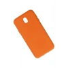 Samsung Galaxy J7 Pro / J730 Kılıf Nano içi Kadife Silikon - Turuncu