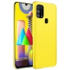 Samsung Galaxy M31 Kılıf Nano içi Kadife Silikon - Sarı