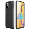 Samsung Galaxy M51 Kılıf Auto Focus Karbon Kapak - Siyah