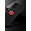 Samsung Galaxy M51 Kılıf Range Yüzüklü Silikon - Siyah-Kırmızı