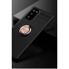 Samsung Galaxy Note 20 Kılıf Range Yüzüklü Silikon - Siyah-Gold