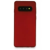 Samsung Galaxy S10 Plus Kılıf First Silikon - Bordo