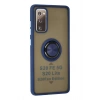 Samsung Galaxy S20 FE Kılıf Montreal Yüzüklü Silikon Kapak - Lacivert
