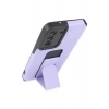 Samsung Galaxy S21 FE Kılıf Mega Standlı Silikon - Lila