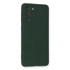 Samsung Galaxy S21 Kılıf Nano içi Kadife Silikon - Koyu Yeşil