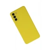 Samsung Galaxy S21 Plus Kılıf Nano içi Kadife Silikon - Sarı