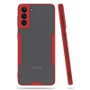 Samsung Galaxy S21 Plus Kılıf Platin Silikon - Kırmızı