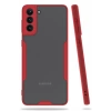 Samsung Galaxy S21 Plus Kılıf Platin Silikon - Kırmızı