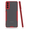 Samsung Galaxy S21 Plus Kılıf Platin Silikon - Kırmızı