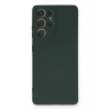Samsung Galaxy S21 Ultra Kılıf Nano içi Kadife Silikon - Koyu Yeşil