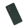 Samsung Galaxy S21 Ultra Kılıf Nano içi Kadife Silikon - Koyu Yeşil