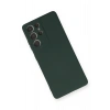 Samsung Galaxy S21 Ultra Kılıf Nano içi Kadife Silikon - Koyu Yeşil