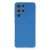 Samsung Galaxy S21 Ultra Kılıf Nano içi Kadife Silikon - Mavi
