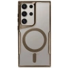 Samsung Galaxy S23 Ultra Kılıf Boyi Magsafe Silikon Kapak - Kahverengi