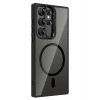 Samsung Galaxy S23 Ultra Remim Lensli Magsafe Standlı Kapak - Siyah
