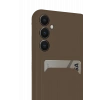 Samsung Galaxy S24 FE Kılıf Kelvin Kartvizitli Silikon - Kahverengi