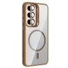 Samsung Galaxy S24 FE Remim Lensli Magsafe Standlı Kapak - Kahverengi