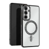 Samsung Galaxy S25 Kılıf Joke Simli Magneticsafe Kılıf - Siyah