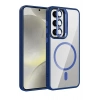 Samsung Galaxy S25 Remim Lensli Magsafe Standlı Kapak - Lacivert