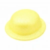 Sarı Simli Melon Şapka | İnce Plastik Glitter Yetişkin Parti Şapkası