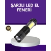 Şarjlı Mini Led El Feneri 2000 Lümen Su Geçirmez