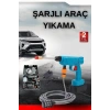 Şarjlı Oto Yıkama, Bahçe Sulama Tabancası Makinesi Yüksek Basınçlı