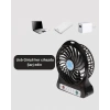 Şarjlı Usb Fan – Masaüstü Mini Vantilatör, Taşınabilir, Işıklı, 3 Kademeli, Sessiz