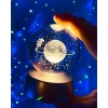 Satürn Cam Küre Satürn Kız Küre Renk Değiştiren Işıklı Dekoratif Cam Küre