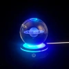 Satürn Gezegen Tasarım Dönen Usb li Cam Küre