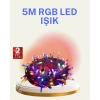 Şeffaf Kablolu 50 Ampullü 5 Metre Led Işık Dekoratif Aydınlatma