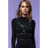 Seksi Göğüs Üzeri Şık Harness - Deri Kadın Harness - Kadın Deri İç Giyim - Brf580