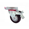 Servis Tekeri - Tablalı Frenli Siyah Döner - Çap 125 mm