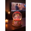 Sevgililer Temalı Led Işıklı Kar Küresi 9 cm – Romantik & Anlamlı Sevgili Hediyesi  Pembe