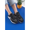 Sharon Siyah Bağcıklı Spor Ayakkabı