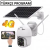 Sim Kartlı 4g Ptz 360 Hareketli Solar Güneş Enerjili 1080p Kamera Türkçe Program Son Sürüm