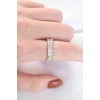 Sıralı Baget Taşlı Silver Renk Ayarlanabilir Yüzük - TJ-BYK3110