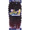 Sister Afro Dalgası Saç-Siyah Kızıl Ombreli 1B/BG