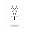 Siyah Body Harness Metal Halkalı Çapraz Vücut Kuşamı - Brf240