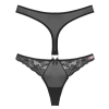 Siyah Dantelli Fantazi G String Külot