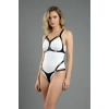 Siyah Harness Takım Deri O-halka Detaylı Vücut Aksesuarı - Brf1101