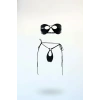 Siyah Harness Takım Parlak Vinil Metal Halka Detaylı - Brf1395