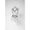 Siyah Harness Takım Zincir Detaylı Metal Halka Aksesuar - Brf1195
