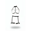 Siyah Harness Takım Zincir Detaylı Metal Halkalı - Brf1081
