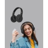 Siyah Kablosuz Bluetooth Kulaklık 300 Mah Hızlı Şarj Katlanabilir Pedli